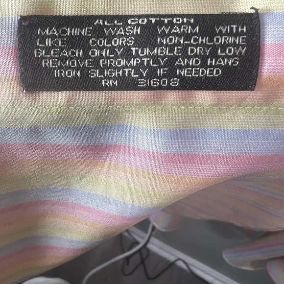 Jos. A. Bank Traveler's Collections Rainbow Stripe Long Sleeve Shirt, XL - Picture 15 of 15